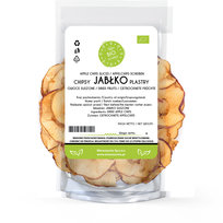 Chipsy jabłkowe plastry Jabłka suszone BIO 100g krojone z jabłek ze skórką Winoszarnia