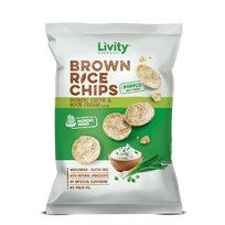 Chipsy ryżowe prażone bez glutenu Sól morska, pieprz i limonka 60 g Livity