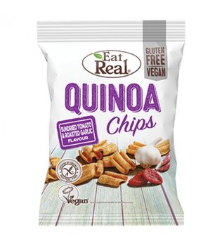 Chipsy z quinoa z suszonymi pomidorami i pieczonym czosnkiem 30g Eat Real