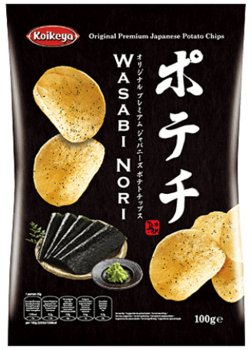 Chipsy ziemniaczane Potechi Wasabi Nori 100g - Koikeya - Koikeya
