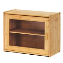 Chlebak dwupoziomowy, pojemnik do przechowywania pieczywa, szafka na chleb, bambus