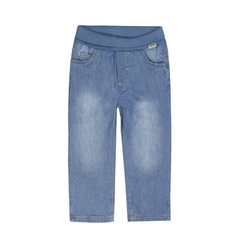 Chłopięce Spodnie Długie Jeansowe, niebieski, rozmiar 74 - Kanz