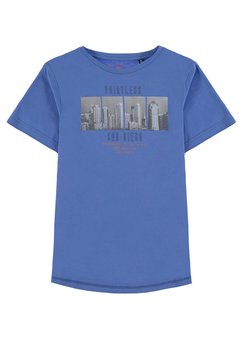 Chłopięcy niebieski T-shirt z nadrukiem - Tom Tailor
