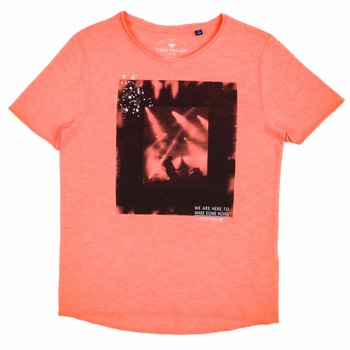 Chłopięcy pomarańczowy T-shirt marki Tom Tailor - Tom Tailor