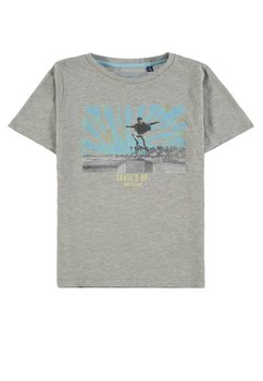 Chłopięcy Szary t-shirt z nadrukiem - Tom Tailor