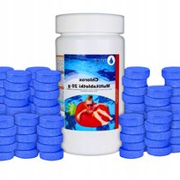 CHLOR MULTIFUNKCYJNE TABLETKI DO BASENU 11W1 basenu z hydromasażem SPA 20G BLUE BASEN 1KG