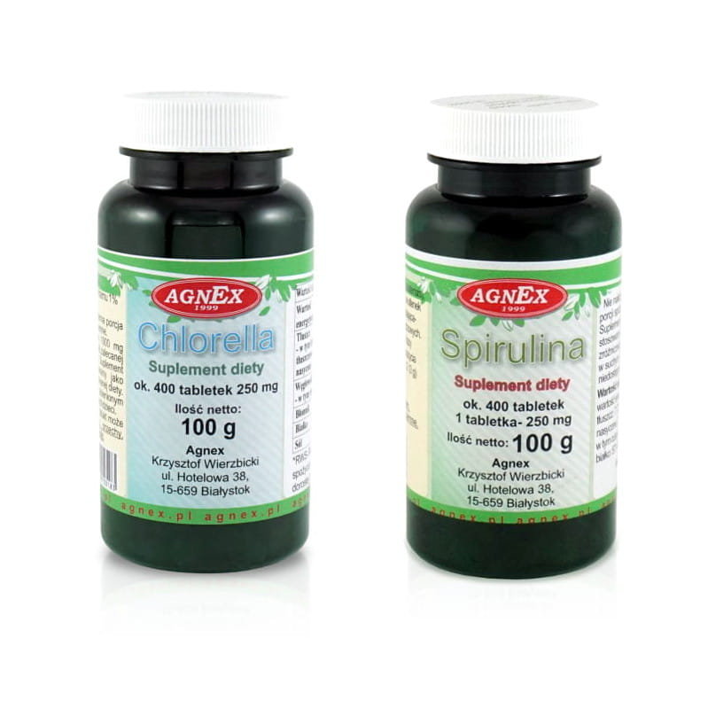 CHLORELLA+SPIRULINA (1+1 tabletki ZESTAW) Sklep