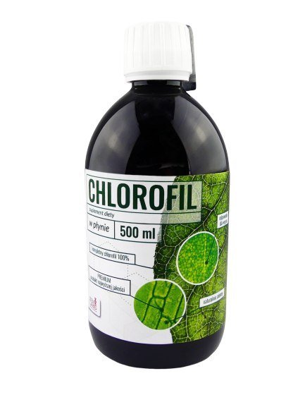 Фото - Вітаміни й мінерали Suplement diety, Chlorofil w płynie, 500 ml, Organis