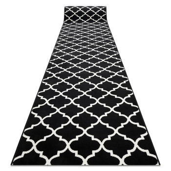 CHODNIK BCF MORAD Trelis koniczyna marokańska czarny / krem 90 cm, 90x410 cm - Dywany Łuszczów