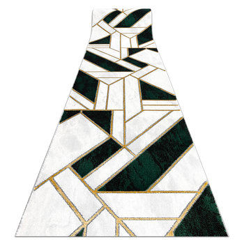 Chodnik EMERALD ekskluzywny 1015 glamour, stylowy marmur, geometryczny butelkowa zieleń / złoty 80 cm, 80x110 cm - Dywany Łuszczów