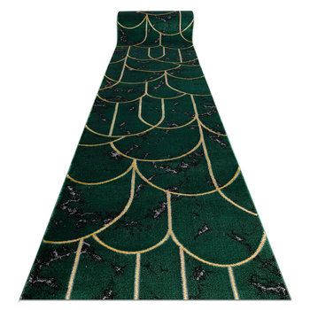 Chodnik EMERALD ekskluzywny 1016 glamour, stylowy art deco, marmur butelkowa zieleń / złoty 80 cm, 80x110 cm - Dywany Łuszczów
