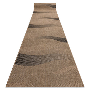 Chodnik SIZAL FLOORLUX wzór 20212 coffee / black 70 cm, 70x1150 cm - Dywany Łuszczów