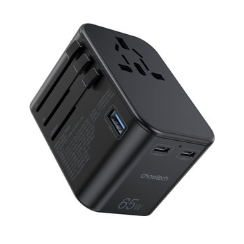 Choetech Szybka Uniwersalna Ładowarka Sieciowa Podróżna Gan 2 X Usb Typ C / Usb 65W Power Delivery - ChoeTech