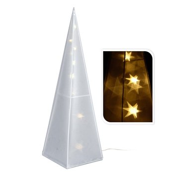 Choinka stożek hologram z podświetleniem LED, 45 cm - DekoracjaDomu.pl