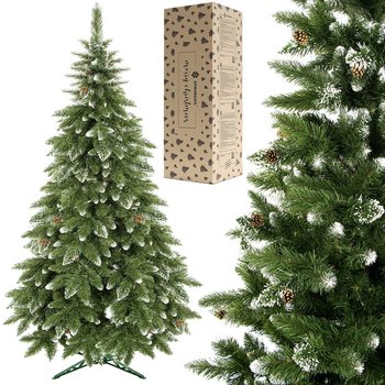Choinka sztuczna 120 cm Sosna ośnieżone Z Szyszkami Drzewko Świąteczne - Springos