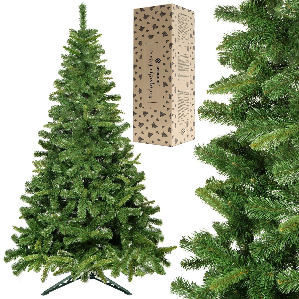 Фото - Новорічна ялинка Springos Choinka sztuczna 150 cm jodła zielona Vera drzewko świąteczne 