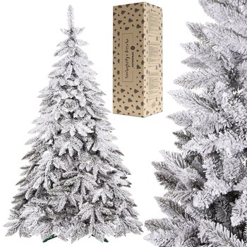 Choinka sztuczna 220 cm  Premium Świerk Kaukaski Ośnieżony Drzewko Świąteczne - Springos