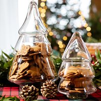 Choinka TINSEL szklana 26x16 cm na pierniczki