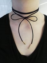 CHOKER GRANATOWY kokardka sznurek SZNURÓWKI ZŁOTY ALEKORALE Elbląg
