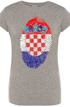 Chorwacja Flaga Odcisk Damski T-Shirt Rozm.XL - Inna marka