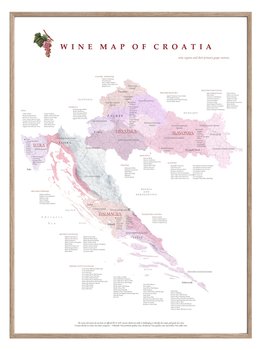 Chorwacja Regiony Winiarskie 40X50Cm Plakat Kuchnia Wino / Mapsbyp - Mapsbyp