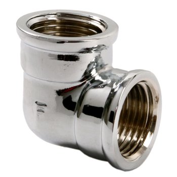 Chromowane Kolano Mosiężne 1/2" z Gwintem Wewnętrznym - Ferro