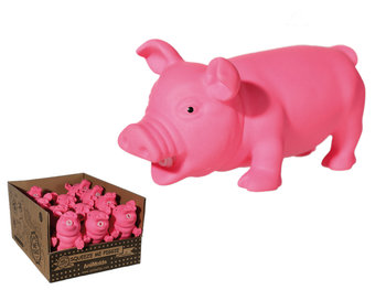 Chrumkająca świnka, figurka, różowa, 21x9 cm - OOTB