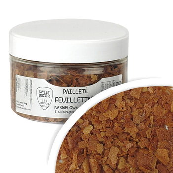 Chrupiące prażynki z herbatników PAILLETÉ FEUILLETINE KARMELOWE Sweet Decor, 100 g - Sweet Decor