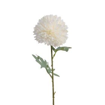 Chryzantema biała sztuczny kwiat gałązka dekoracyjna do stroików 60cm - ABC