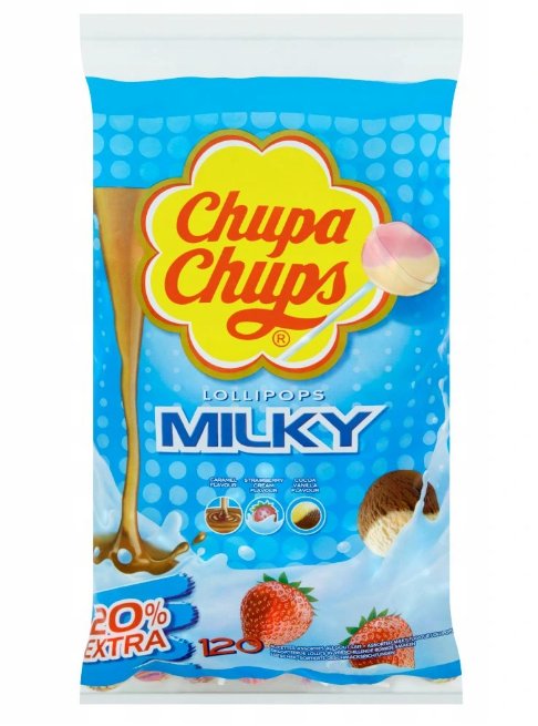 Chupa Chups, Lizaki Mleczne Milky, 120 Sztuk - Chupa Chups | Sklep ...