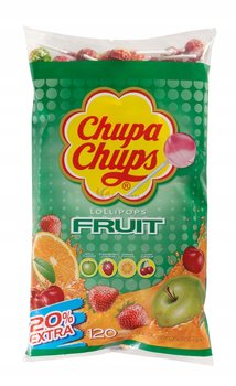 Chupa Chups, lizaki o smaku owocowym Fruit, 120 x 12 g - Nestle