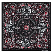 Chusta Bandana Czarna Duża na Głowę Bawełniana do Włosów Piracka Przewiewna