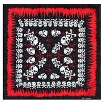 Chusta Bandana Czarna Duża na Głowę Bawełniana do Włosów Piracka Przewiewna