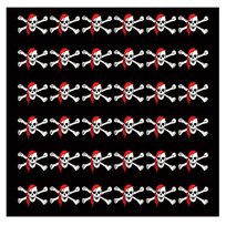 Chusta Bandana Czarna na Głowę Bawełniana do Włosów Piracka Przewiewna