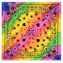 Chusta Bandana Kolorowa na Głowę Bawełniana do Włosów w Czaszki Przewiewna