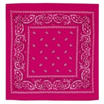 Chusta Bandana Różowa Bawełniana do Włosów Duża Paisley Lekka i Wygodna