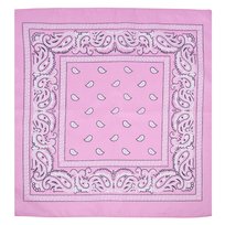 Chusta Bandana Różowa na Głowę Bawełniana do Włosów w Paisley Przewiewna