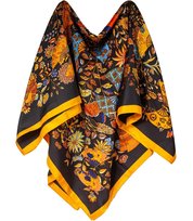Chusta delikatna elegancka apaszka ozdobiona przepięknym wzorem Agrafka