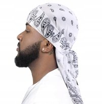 Chusta na głowę Bandana Durag Biały Prezent Streetwear Inna marka