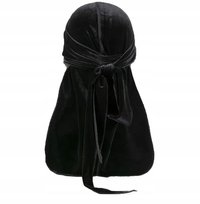 Chusta Na Głowę Bandana Durag Premium Satynowy Czarny Y2K Inna marka