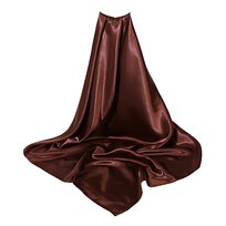 Chusta na Głowę Brązowa Szalik Apaszka do Włosów Duża Satynowa do Wiązania