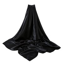 Chusta na Głowę Czarna Szalik Apaszka do Włosów Duża Satynowa do Wiązania