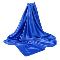 Chusta na Głowę Niebieska Szalik Apaszka do Włosów Duża Satynowa Wiązana