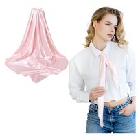 Chusta na Głowę Różowa Szalik Apaszka do Włosów Duża Satynowa do Wiązania