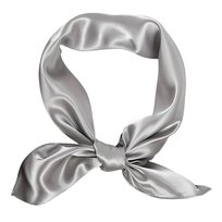 Chusta na Głowę Szara Szalik Apaszka do Włosów Satynowa do Wiązania Wygodna