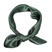 Chusta na Głowę Zielona Szalik Apaszka do Włosów Satynowa do Wiązania