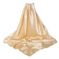 Chusta na Głowę Złota Szalik Apaszka do Włosów Duża Satynowa do Wiązania