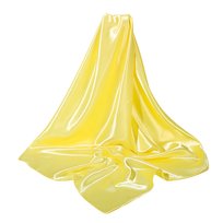 Chusta na Głowę Żółta Szalik Apaszka do Włosów Duża Satynowa do Wiązania