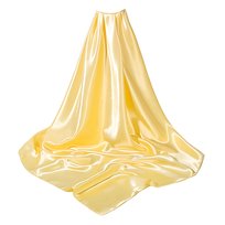 Chusta na Głowę Żółta Szalik Apaszka do Włosów Duża Satynowa do Wiązania