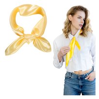 Chusta na Głowę Żółta Szalik Apaszka do Włosów Satynowa do Wiązania Wygodna